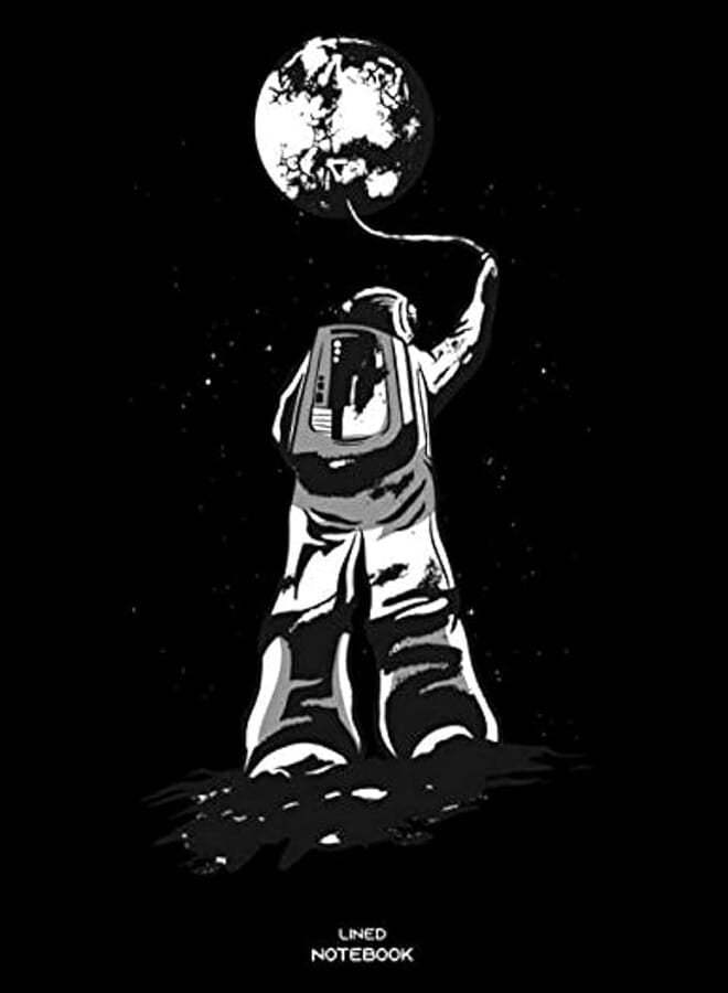 Independently published Lined notebook: astronaut moon | 8.5 x 11 inches journal | 120 pages paperback | white lined paper
